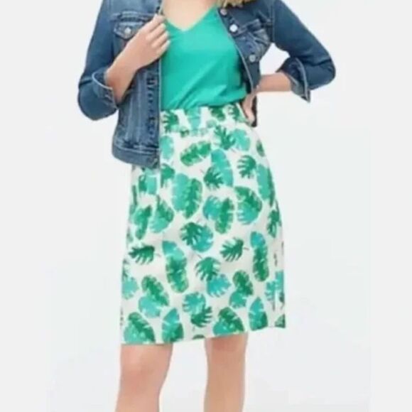 NWT J. Crew linen blend fully lined skirt Small - Picture 2 of 10